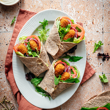 Vegetarische Kipkorn wrap