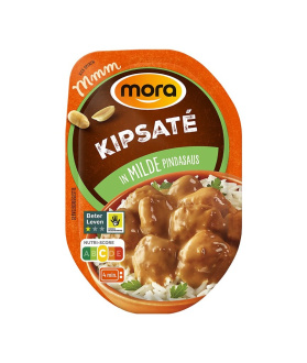 In verpakking Mora Kipsaté in milde pindasaus
