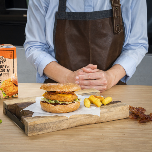 Crispy Chick'n Bagel Burger