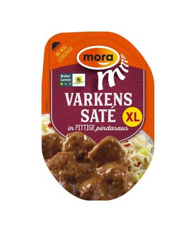 In verpakking Varkenssaté in pittige pindasaus