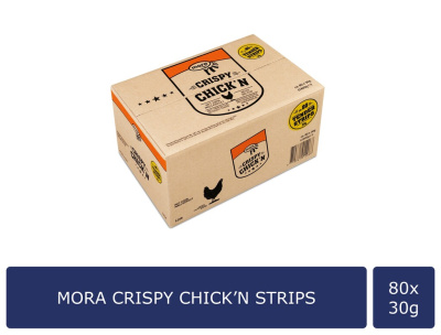 In verpakking Crispy Chick'n Strips 30 gr.