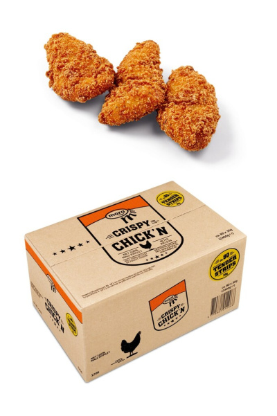 Uit verpakking Crispy Chick'n Strips