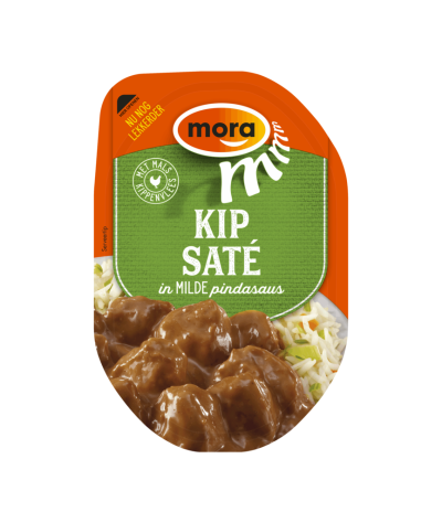In verpakking Mora Kipsaté in milde pindasaus