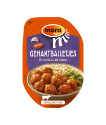 In verpakking Gehaktballetjes in zoetzure saus