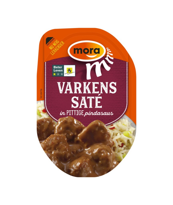 In verpakking Varkenssaté in pittige pindasaus